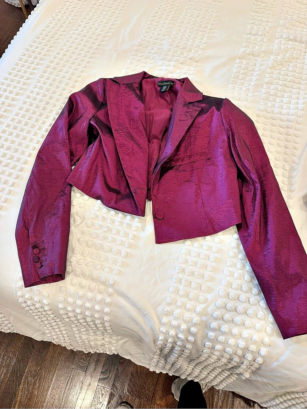 House of Harlow Cropped Blazer & Top in Purple